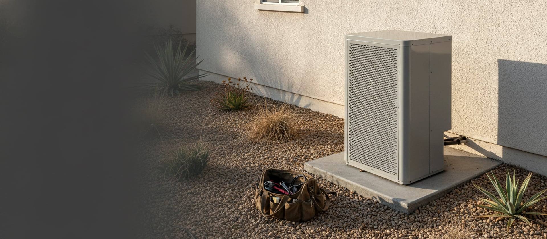 Daikin residential AC condenser unit beside a Southern California home