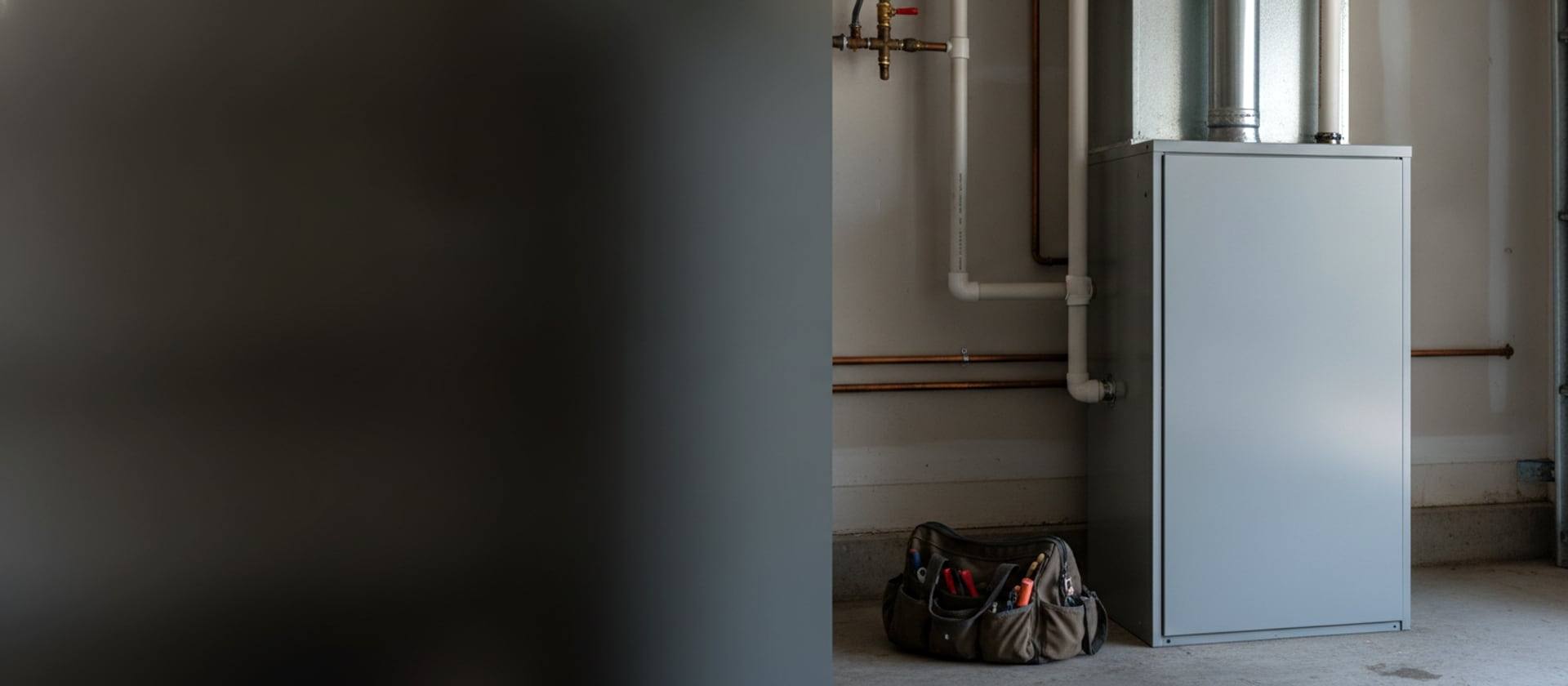 Daikin residential gas furnace installed in a Southern California garage